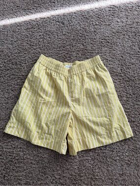 Marimekko Yellow and White Striped Shorts